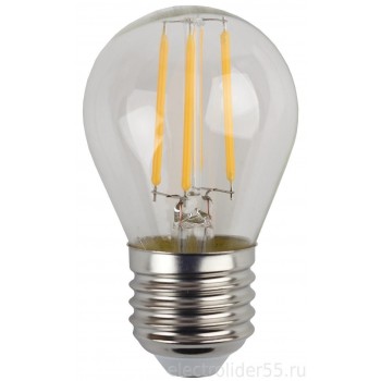 Лампа LED 7W Е27(Е14) 4000K шар филамент