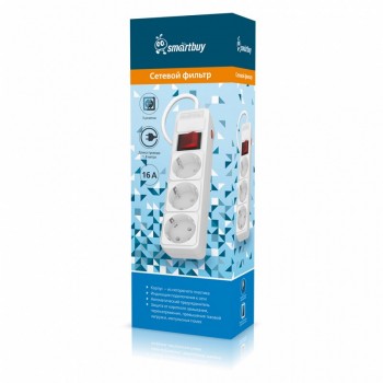 Сетевой фильтр Smartbuy 3гн.1,8м с з/к 16A