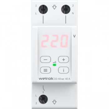Реле напряжения WELROK D2-40 red