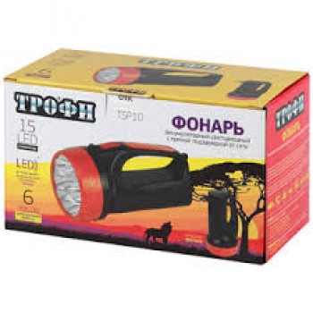 TSP10 Фонарь Трофи Акку 4V1.5h.15xLED, 2 режима, карт TSP10 Фонарь Трофи Акку 4V1.5h.15xLED, 2 режима, карт