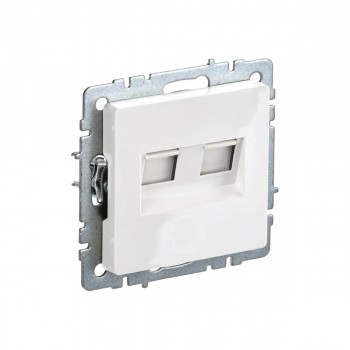 Розетка Комп.RJ45 2-я (белая) BRITE Розетка Комп.RJ45 2-я (белая) BRITE