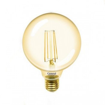 Лампа золотая GLDEN-G95S-10-230-E27-2700